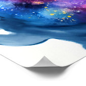 Perched Uil Illustratie Art Poster (Hoek)