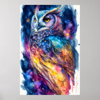 Perched Uil Illustratie Art