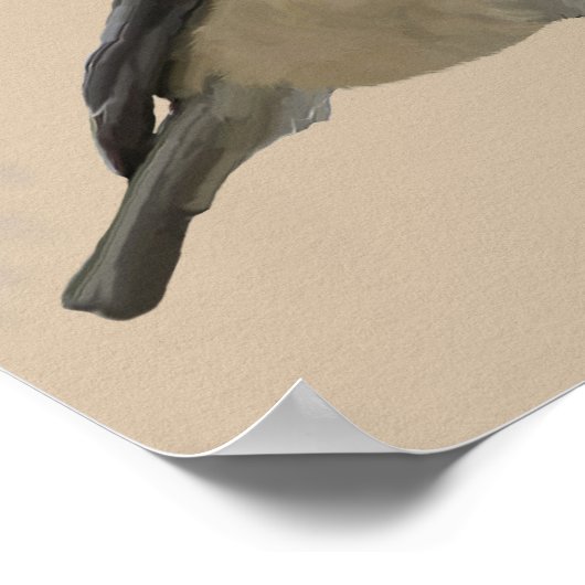 Perched Willow Tit Poster (Hoek)