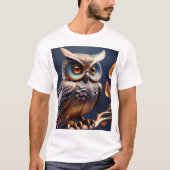 Perched Wisdom — Handcrafted Metal Owl Wall Sculpt T-shirt (Voorkant)