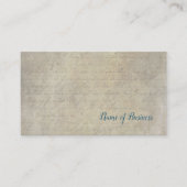 perchement papier handgeschreven script visitekaartje (Voorkant)