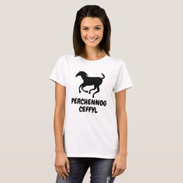 Perchennog ceff | Paardeneigenaar in Welsh T-shirt