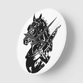 Percheron Draft Horse Wall Clock Ronde Klok (Hoek)