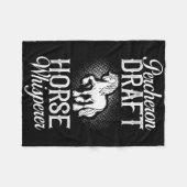 Percheron Draft Horseback Riding Saddle Fleece Deken (Voorkant (Horizontaal))