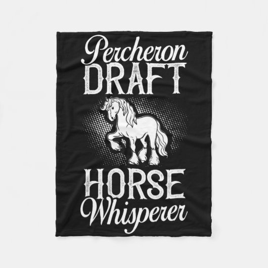 Percheron Draft Horseback Riding Saddle Fleece Deken (Voorkant)