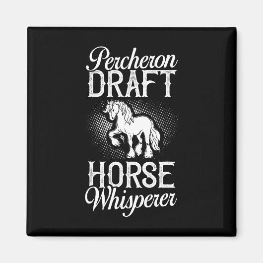 Percheron Draft Horseback Riding Saddle Magneet (Voorkant)