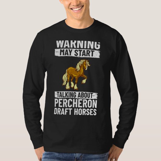 Percheron Draft Horseback Riding Saddle T-shirt (Voorkant)
