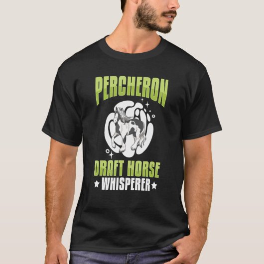 Percheron Draft Horseback Riding Saddle T-shirt (Voorkant)