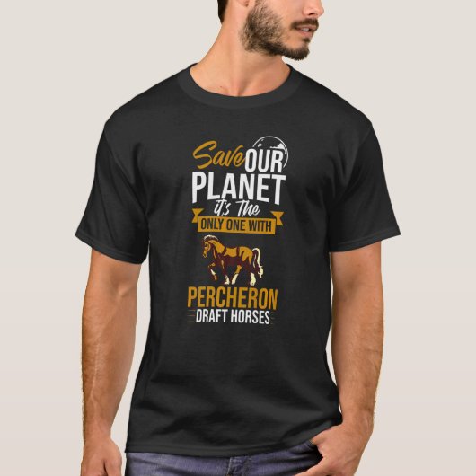Percheron Draft Horseback Riding Saddle T-shirt (Voorkant)