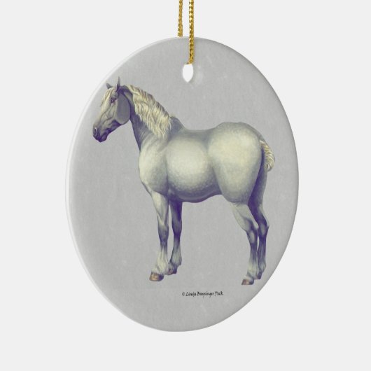 Percheron Horse Keramisch Ornament (Rechts)