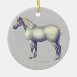 Percheron Horse Keramisch Ornament