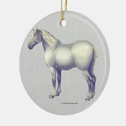 Percheron Horse Keramisch Ornament (Links)