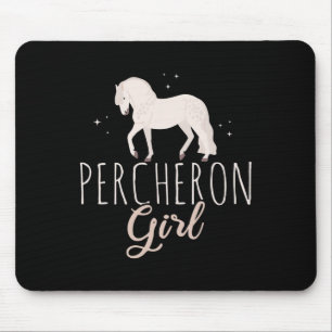 Percheron Paardenmeisje Paarden Liefhebber Paardri Muismat