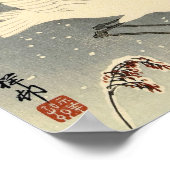 Perching Herons in Snow, 1936, door Ohara Koson Poster (Hoek)