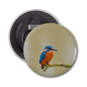 Perching Kingfisher Button Flesopener