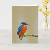 Perching Kingfisher Kaart (Gele Bloem)
