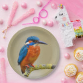 Perching Kingfisher Papieren Bordje (Feest)