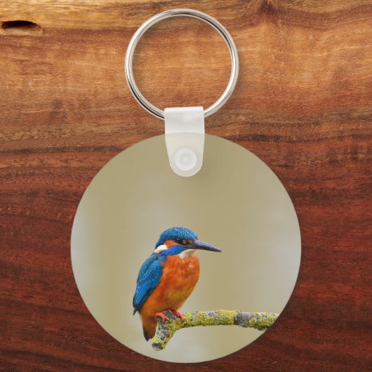 Perching Kingfisher Sleutelhanger (Voorkant)