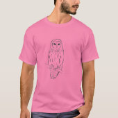 Perching Owl mannen burnout T shirt (Voorkant)