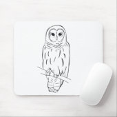Perching Owl mousepad Muismat (Met muis)