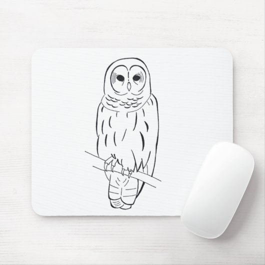 Perching Owl mousepad Muismat (Met muis)