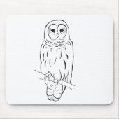 Perching Owl mousepad Muismat (Voorkant)