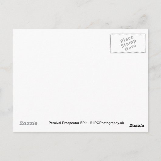 Percival EP9 Vliegtuig Briefkaart (Achterkant)