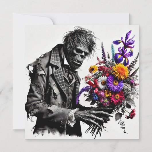 Percival Grimsley - Gotisch Victoriaans Wenskaart (Voorkant)