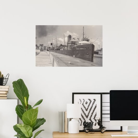  Percival Roberts Jr in Soo Locks POSTER (Thuiskantoor)