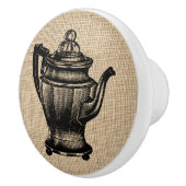 Percolator op jute - kastknop Keramische Knop (Rechts)