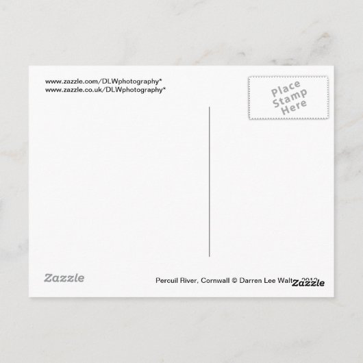 Percuil River Cornwall Briefkaart (Achterkant)
