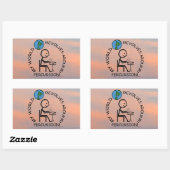 Percussie - De wereld draait rond rechthoekige i Sticker (Vel)