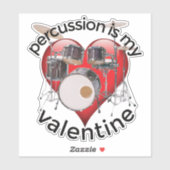 Percussie is mijn Valentijn Sticker (Vel)