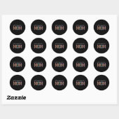 Percussie Mom Funny Drum Drummer Mom Leopard Ronde Sticker (Vel)