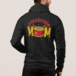 Percussie Mom Marching Band Drum for Mothers Hoodie