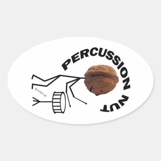 Percussie Nut Ovale Sticker (Voorkant)