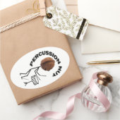 Percussie Nut Ovale Sticker (Geschenken)