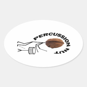 Percussie Nut Ovale Sticker