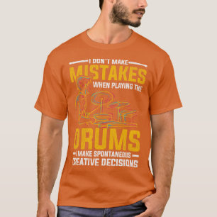 percussie rock muzikant drummer t-shirt