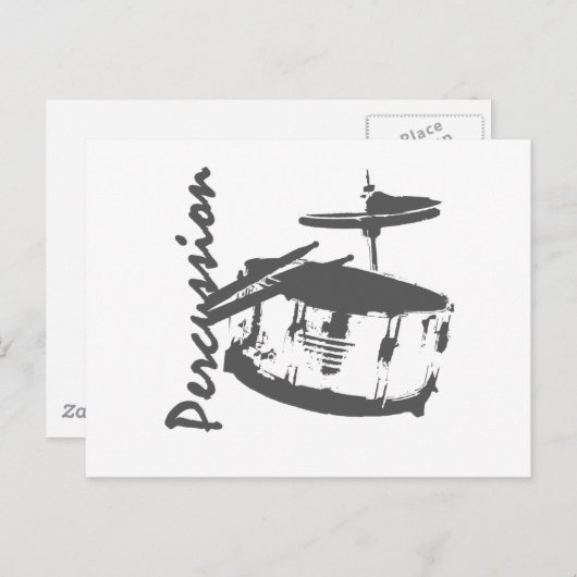 Percussie/Snare Briefkaart (Voorkant / Achterkant)