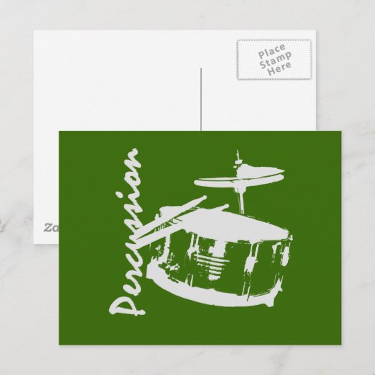 Percussie/Snare Briefkaart (Voorkant / Achterkant)
