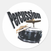 Percussie/Snare Ronde Sticker (Voorkant)