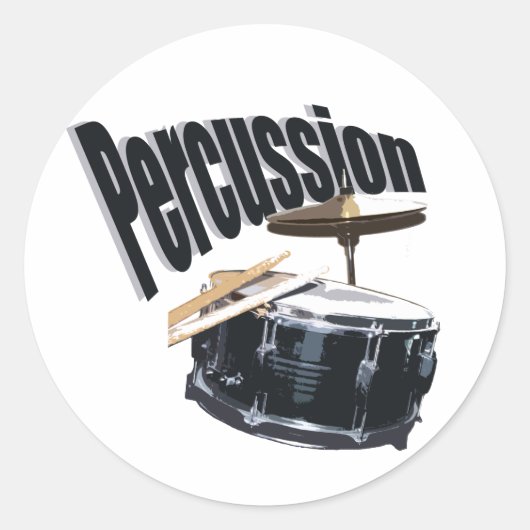 Percussie/Snare Ronde Sticker (Voorkant)