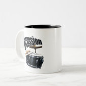 Percussie/Snare Tweekleurige Koffiemok (Voorkant links)