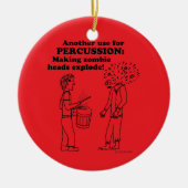 Percussie Zombie Explode Keramisch Ornament (Voorkant)