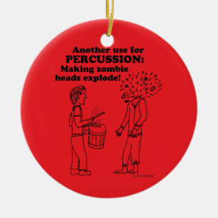 Percussie Zombie Explode Keramisch Ornament