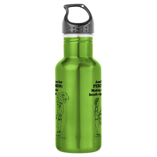 Percussie Zombie Explode Waterfles (Achterkant)