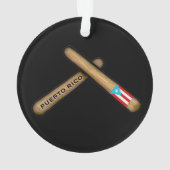 Percussiestikels van de Puerto Rico op Palitos Ornament (achterkant)
