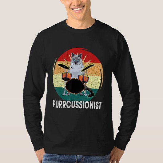 Percussion Drummer Drumming Drums Saying I Kitten  T-shirt (Voorkant)