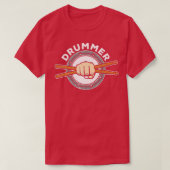 Percussion drumsticks Drummer Quote drumkit T-shirt (Design voorkant)